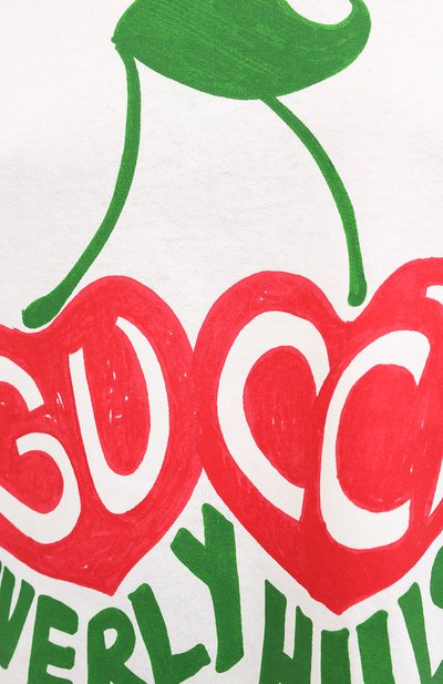 Хлопковая футболка GUCCI белого цвета по цене 50400 руб., арт. 580762/XJCRJ, фото 5 Хлопковая футболка GUCCI, арт. 580762/XJCRJ, фото 5