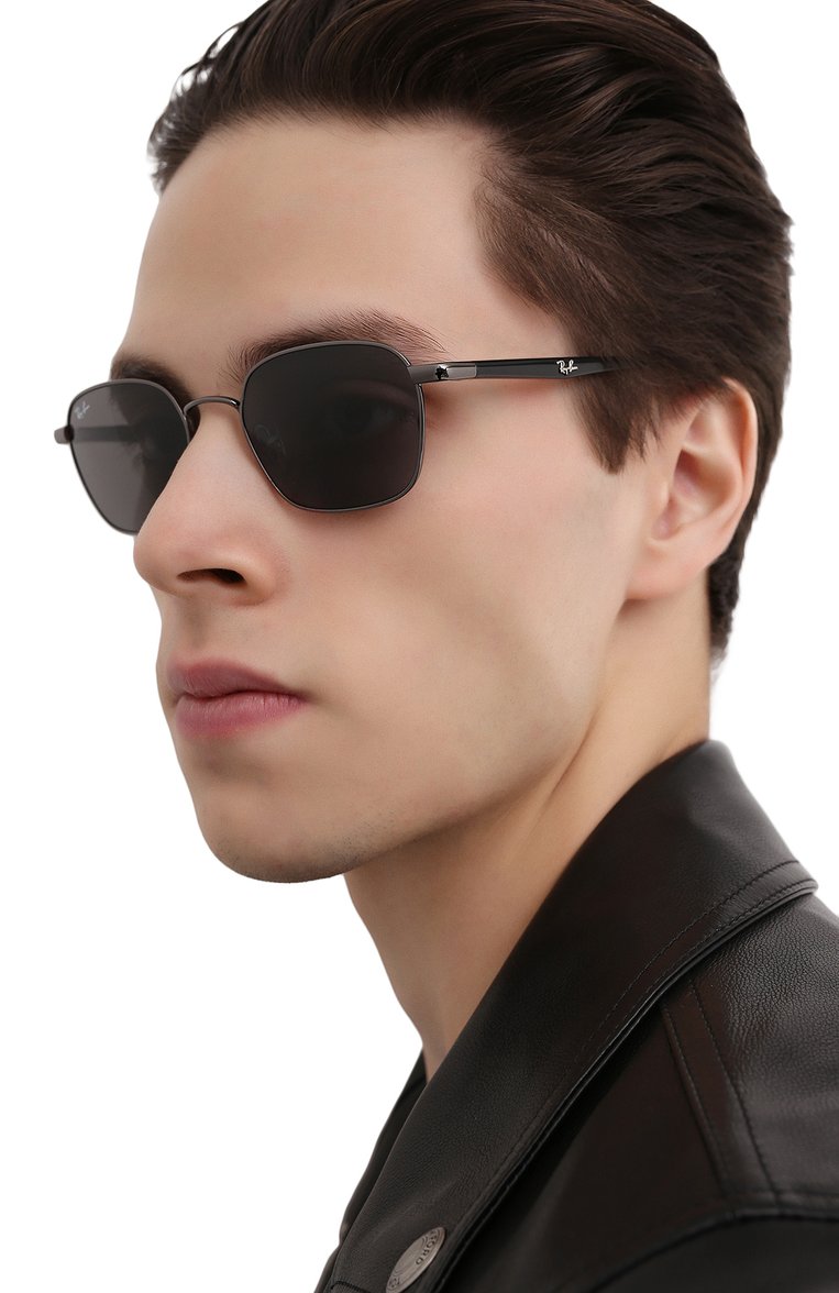 Женские солнцезащитные очки RAY-BAN черного цвета, арт. 3664-004/B1 | Фото 3 (Кросс-КТ: С/з-унисекс; Региональные ограничения белый список (Axapta Mercury): Не проставлено, RU; Нос: Не проставлено; Тип очков: С/з; Материал: Металл; Оптика Гендер: оптика-унисекс; Очки форма: Прямоугольные)