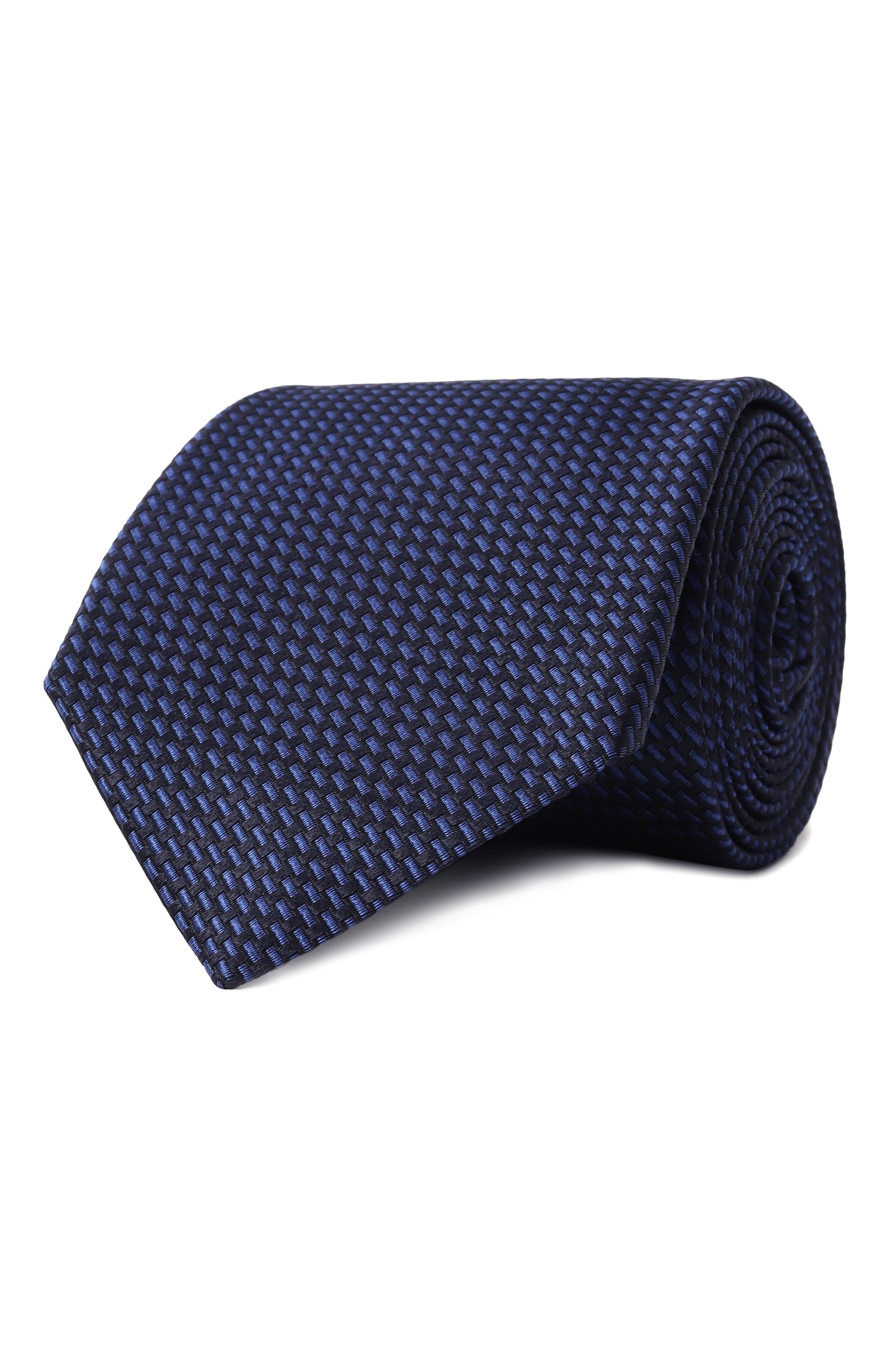 Шелковый галстук CANALI темно-синего цвета по цене 19950 руб., арт. 18/HJ04233, фото 1 Шелковый галстук CANALI, арт. 18/HJ04233, фото 1