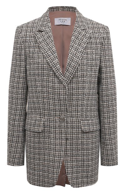 Женский жакет из вискозы SEVEN LAB, арт. J beige/black brill