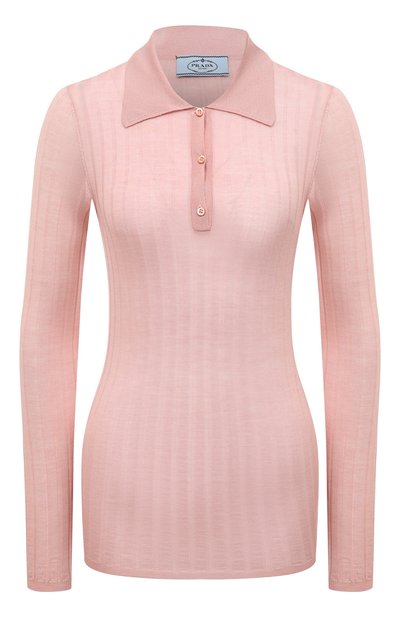 Женский поло из кашемира и шелка PRADA, арт. P24A1O-5U4-F0405-201