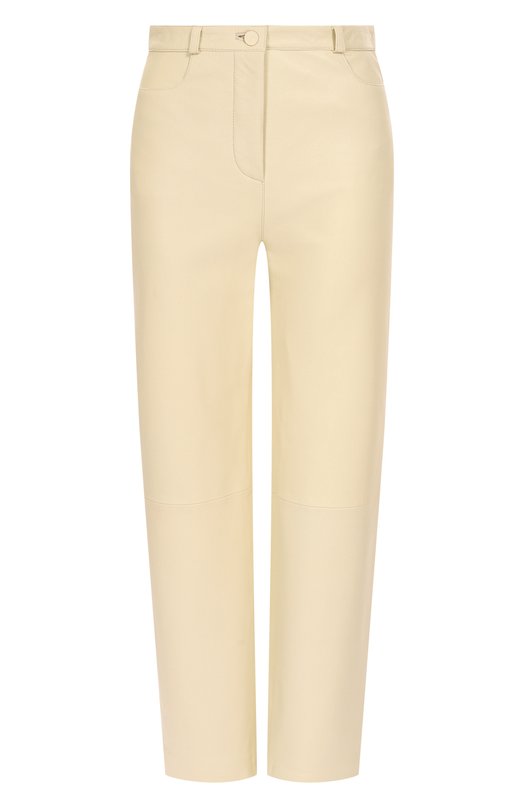 Кожаные брюки Loulou de Saison C0BE Кремовый C0BE