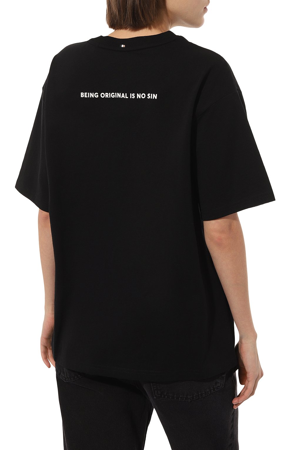 Хлопковая футболка BOSS черного цвета по цене 8965 руб., арт. 50494757, фото 4 Хлопковая футболка BOSS, арт. 50494757, фото 4