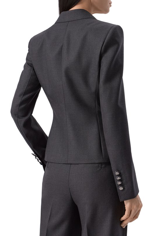 Шерстяной жакет Dolce & Gabbana F27DJT/FU287 Серый  F27DJT/FU287 Фото 4