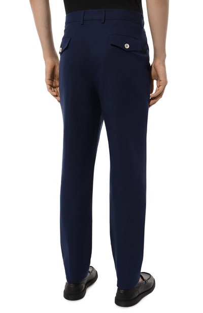 Брюки изо льна и шерсти BRUNELLO CUCINELLI, арт. MW494E1920, фото 4