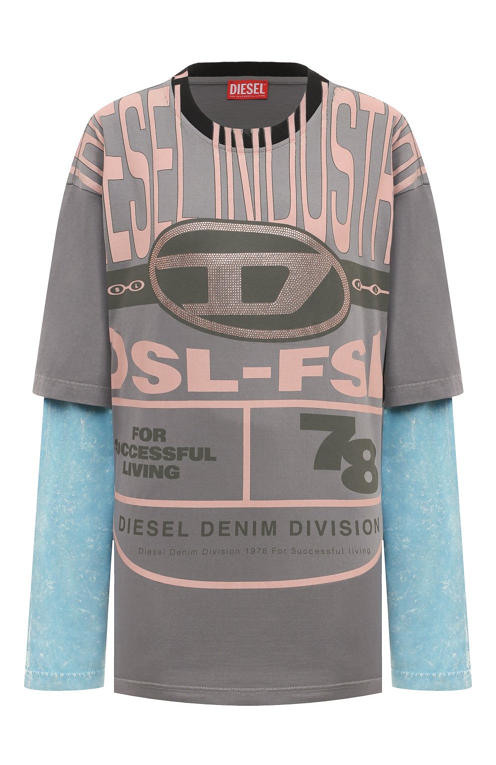 Хлопковый лонгслив DIESEL, арт. A12828/0THAH, фото 1