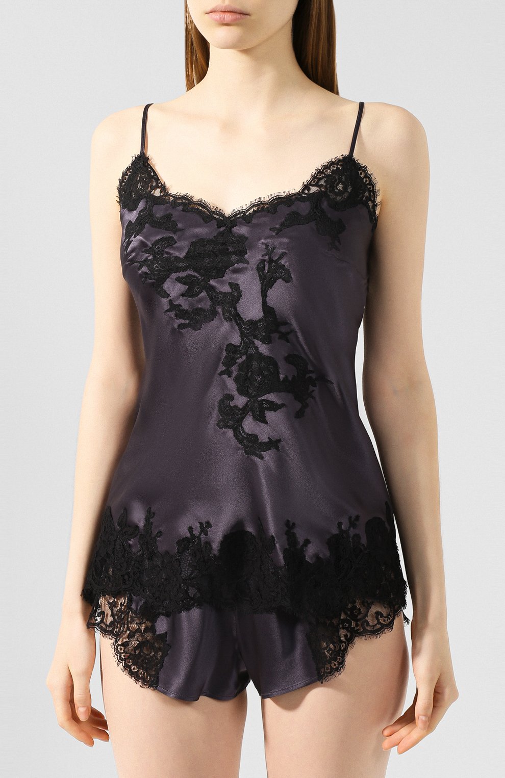Шелковый топ MARJOLAINE темно-серого цвета по цене 32600 руб., арт. 3GEM4012_1904, фото 3 Шелковый топ MARJOLAINE, арт. 3GEM4012_1904, фото 3