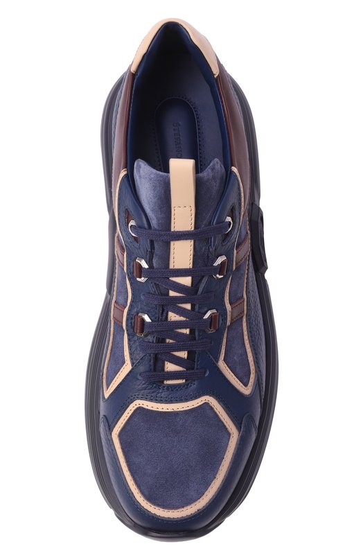 Кожаные кроссовки Stefano Ricci UZ27G6632/VDSDPV Синий  UZ27G6632/VDSDPV Фото 6