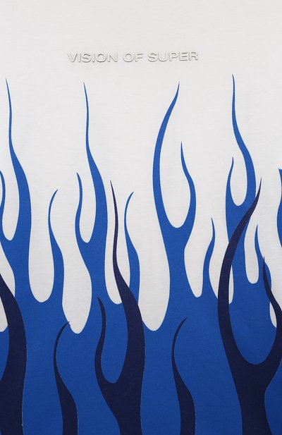 Хлопковая футболка VISION OF SUPER синего цвета по цене 6610 руб., арт. TSV4101J, фото 3 Хлопковая футболка VISION OF SUPER, арт. TSV4101J, фото 3