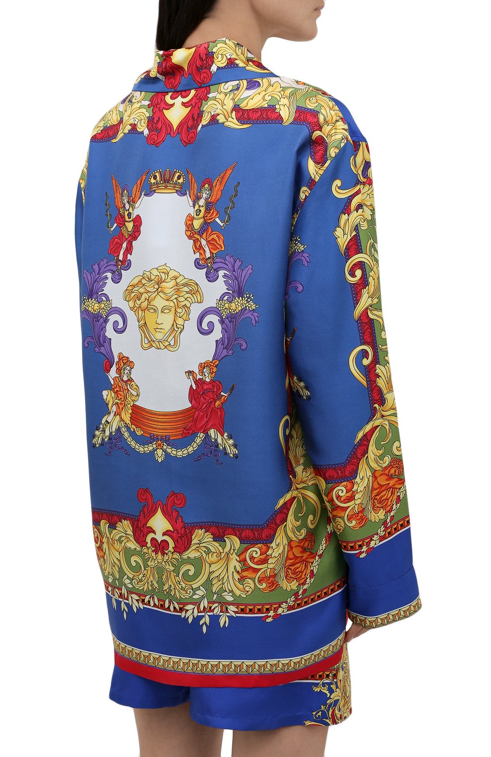 Шелковая рубашка VERSACE разноцветного цвета по цене 151000 руб., арт. 1001525/1A00735, фото 4 Шелковая рубашка VERSACE, арт. 1001525/1A00735, фото 4