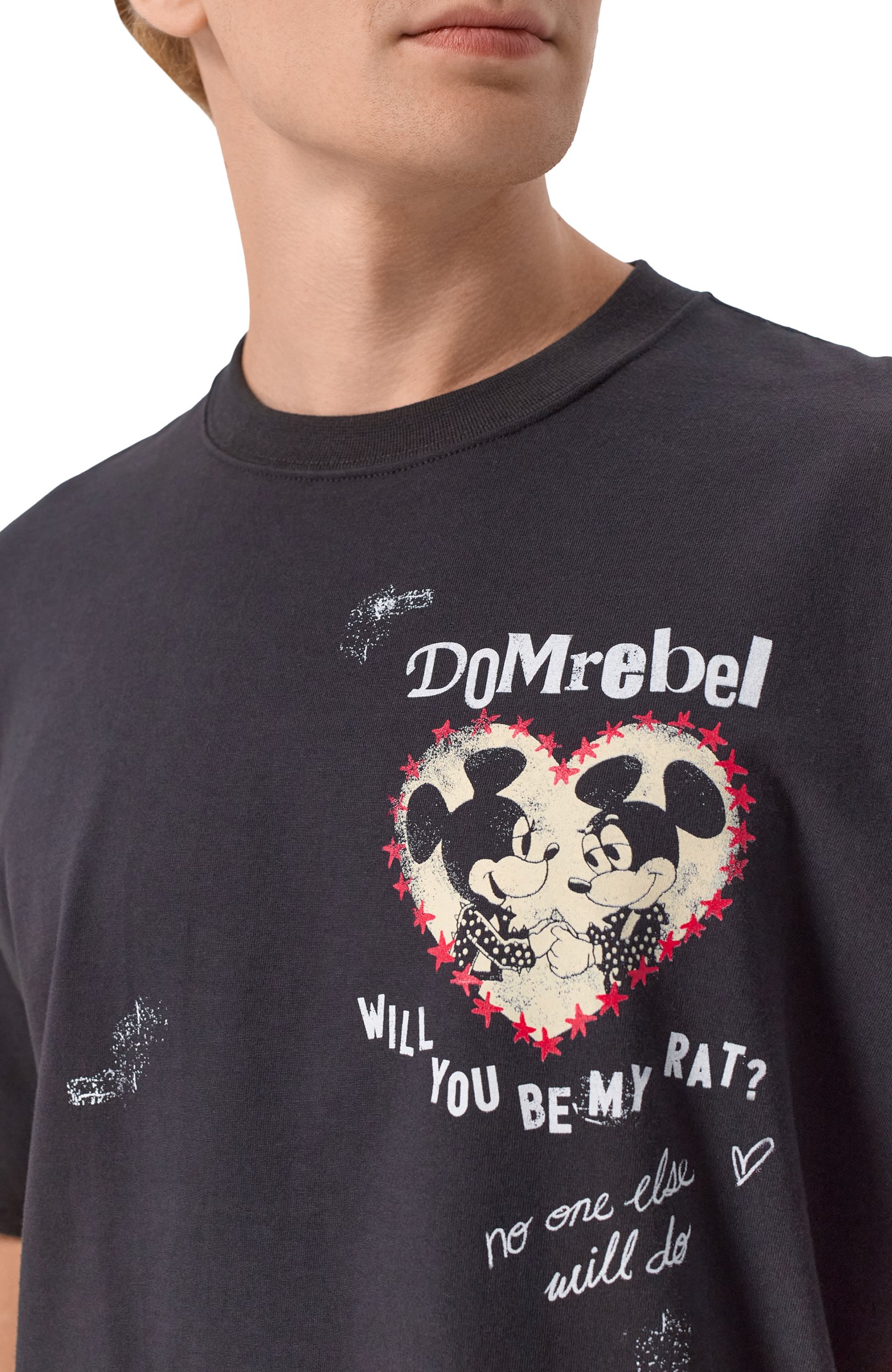 Хлопковая футболка DOMREBEL черного цвета по цене 22100 руб., арт. M HEARTY/T-SHIRT, фото 5 Хлопковая футболка DOMREBEL, арт. M HEARTY/T-SHIRT, фото 5