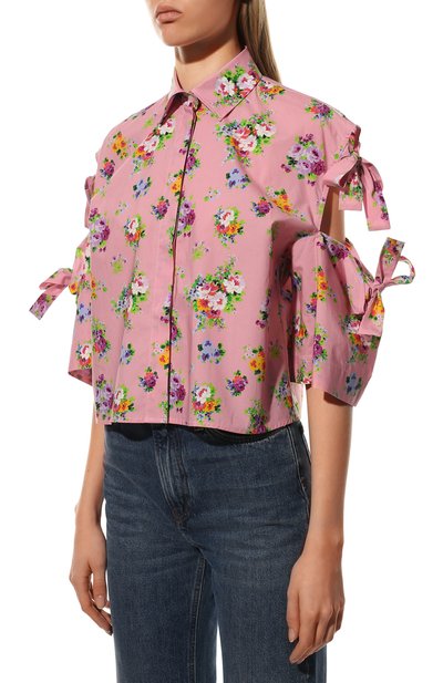 Хлопковая блузка MSGM, арт. 3241MDE04 227160, фото 3