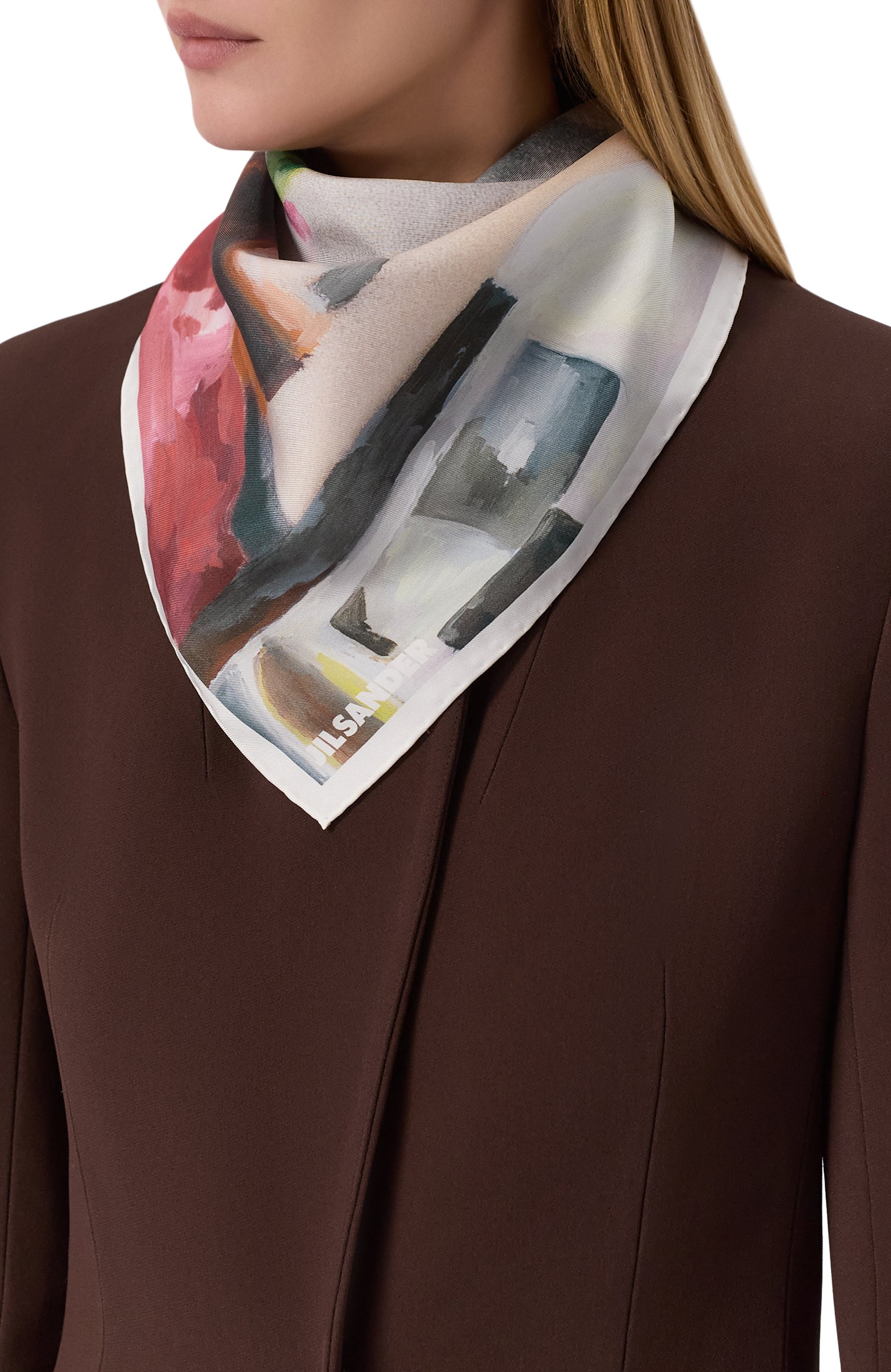 Шелковый платок JIL SANDER, арт. J03TF0110/J55124, фото 2