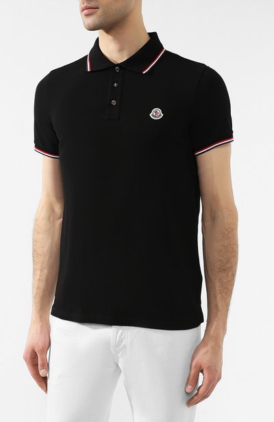 Хлопковое поло MONCLER, арт. E1-091-83456-00-84556, фото 3