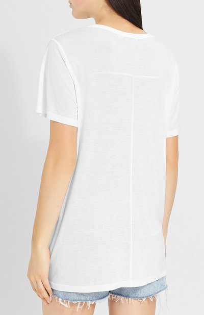 Однотонная футболка с круглым вырезом из вискозы ALEXANDERWANG.T, арт. 4C281004A0, фото 4