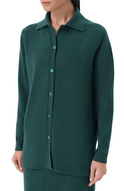 Кашемировый кардиган MVST зеленого цвета по цене 297500 руб., арт. M26.CFW.K408/BABY CASHMERE, фото 3 Кашемировый кардиган MVST, арт. M26.CFW.K408/BABY CASHMERE, фото 3