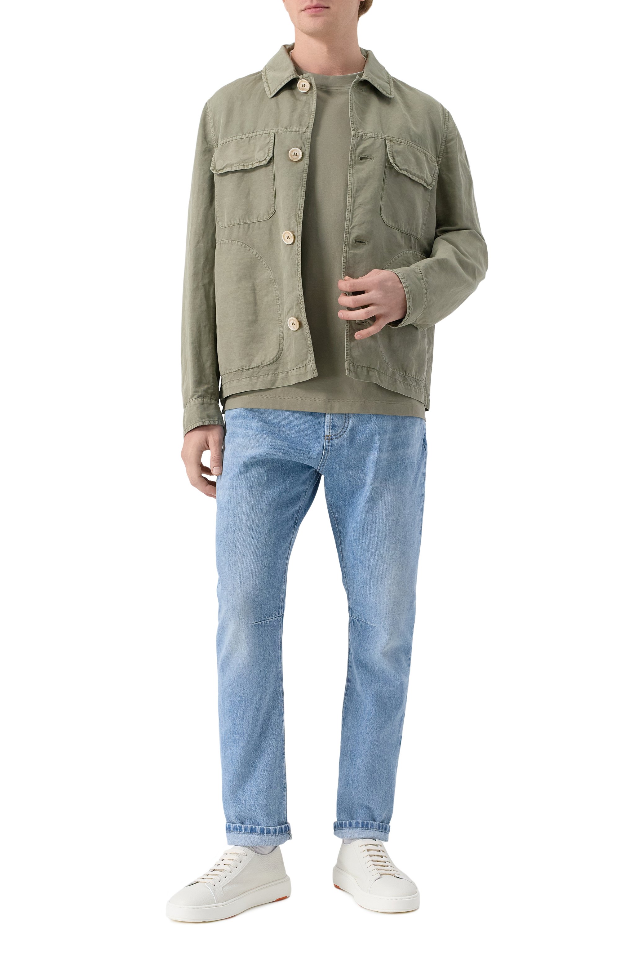 Куртка-рубашка изо льна и хлопка BRUNELLO CUCINELLI, арт. M291D6512P, фото 2