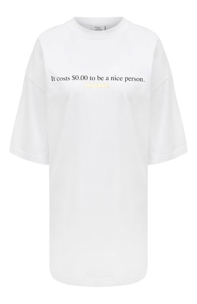 Женская хлопковая футболка VETEMENTS, арт. UA53TR400W