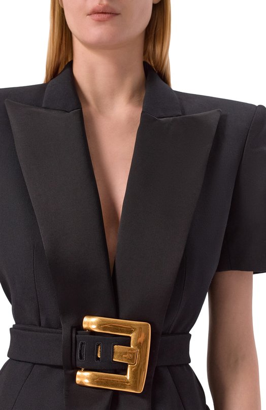 Шерстяной жакет Balmain GF1SB225/ME54 Чёрный  GF1SB225/ME54 Фото 5