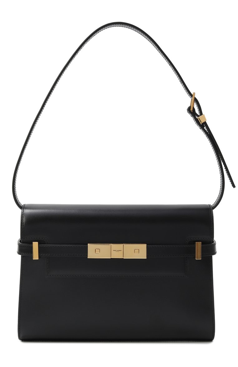 Женская сумка manhattan small SAINT LAURENT черного цвета, арт. 675626/0SX0W | Фото 1 (Размер: small; Материал: Натуральная кожа)
