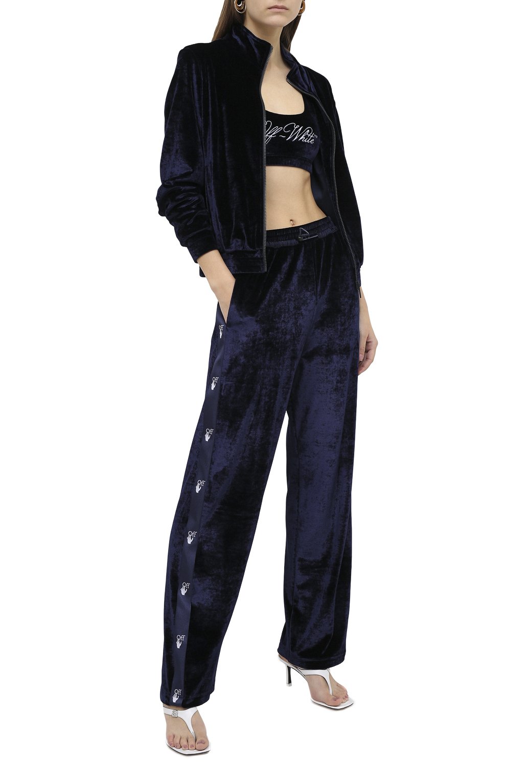 Топ из вискозы OFF-WHITE синего цвета по цене 23900 руб., арт. 0WV0023F20FAB0014501, фото 2 Топ из вискозы OFF-WHITE, арт. 0WV0023F20FAB0014501, фото 2