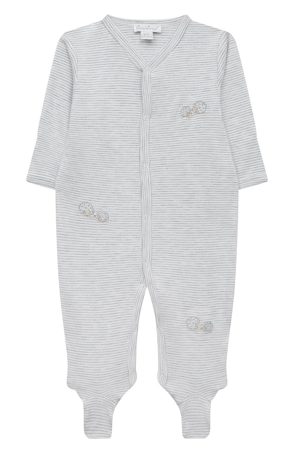 Хлопковый комбинезон KISSY KISSY серого цвета по цене 7325 руб., арт. KNQ06482N., фото 1 Хлопковый комбинезон KISSY KISSY, арт. KNQ06482N., фото 1