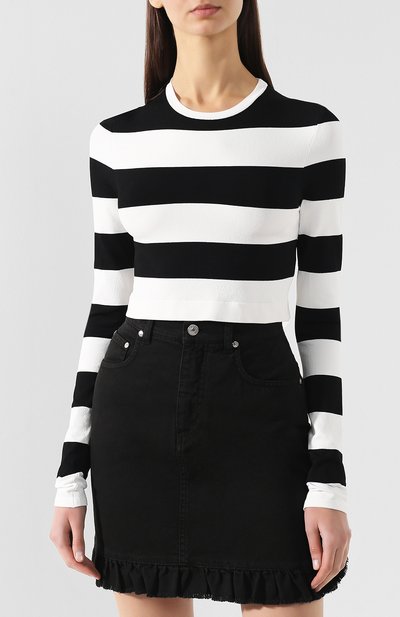 Топ из вискозы MARC JACOBS (THE) черно-белого цвета по цене 29950 руб., арт. M4007825, фото 3 Топ из вискозы MARC JACOBS (THE), арт. M4007825, фото 3