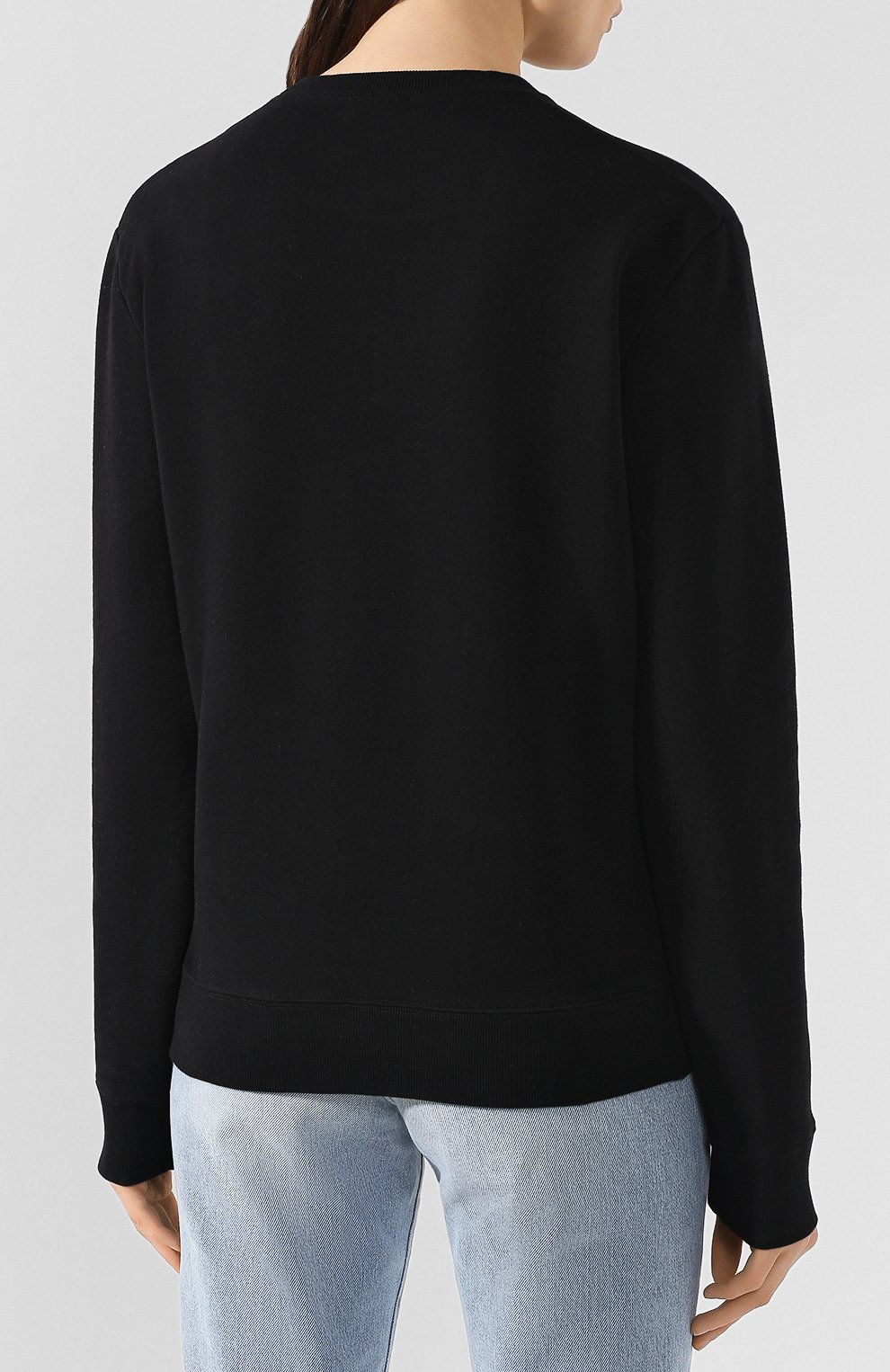 Хлопковый свитшот SAINT LAURENT черного цвета по цене 74450 руб., арт. 615526/YBTB2, фото 4 Хлопковый свитшот SAINT LAURENT, арт. 615526/YBTB2, фото 4