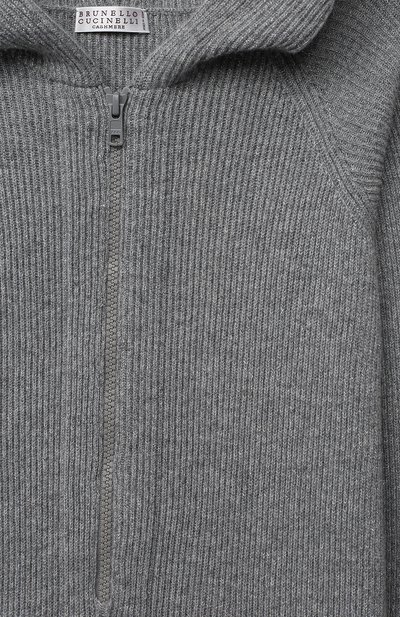 Кашемировый комбинезон BRUNELLO CUCINELLI серебряного цвета по цене 137500 руб., арт. B6TM14699B, фото 3 Кашемировый комбинезон BRUNELLO CUCINELLI, арт. B6TM14699B, фото 3