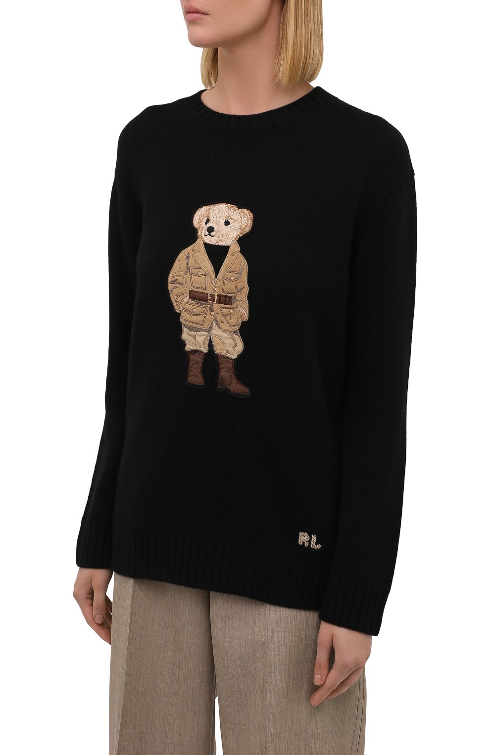 Кашемировый пуловер RALPH LAUREN черного цвета по цене 173000 руб., арт. 290851000, фото 3 Кашемировый пуловер RALPH LAUREN, арт. 290851000, фото 3