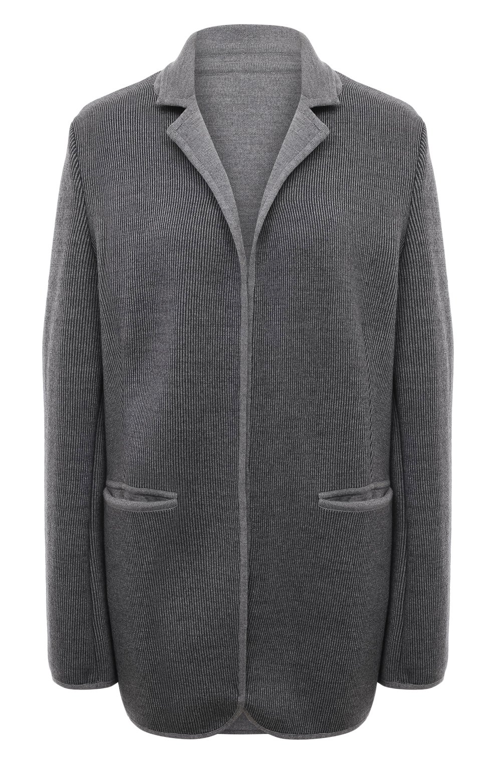 Шерстяной жакет FREEAGE серого цвета по цене 69500 руб., арт. W24.JK050S.2003.9299, фото 1 Шерстяной жакет FREEAGE, арт. W24.JK050S.2003.9299, фото 1