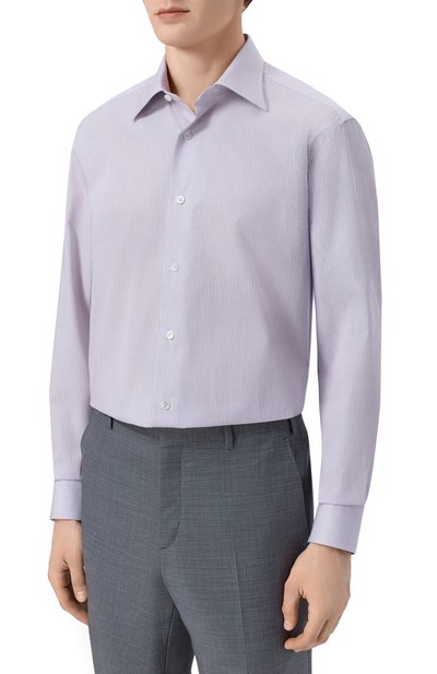 Хлопковая сорочка BRIONI синего цвета по цене 86650 руб., арт. RCBD0L/PD03T, фото 3 Хлопковая сорочка BRIONI, арт. RCBD0L/PD03T, фото 3