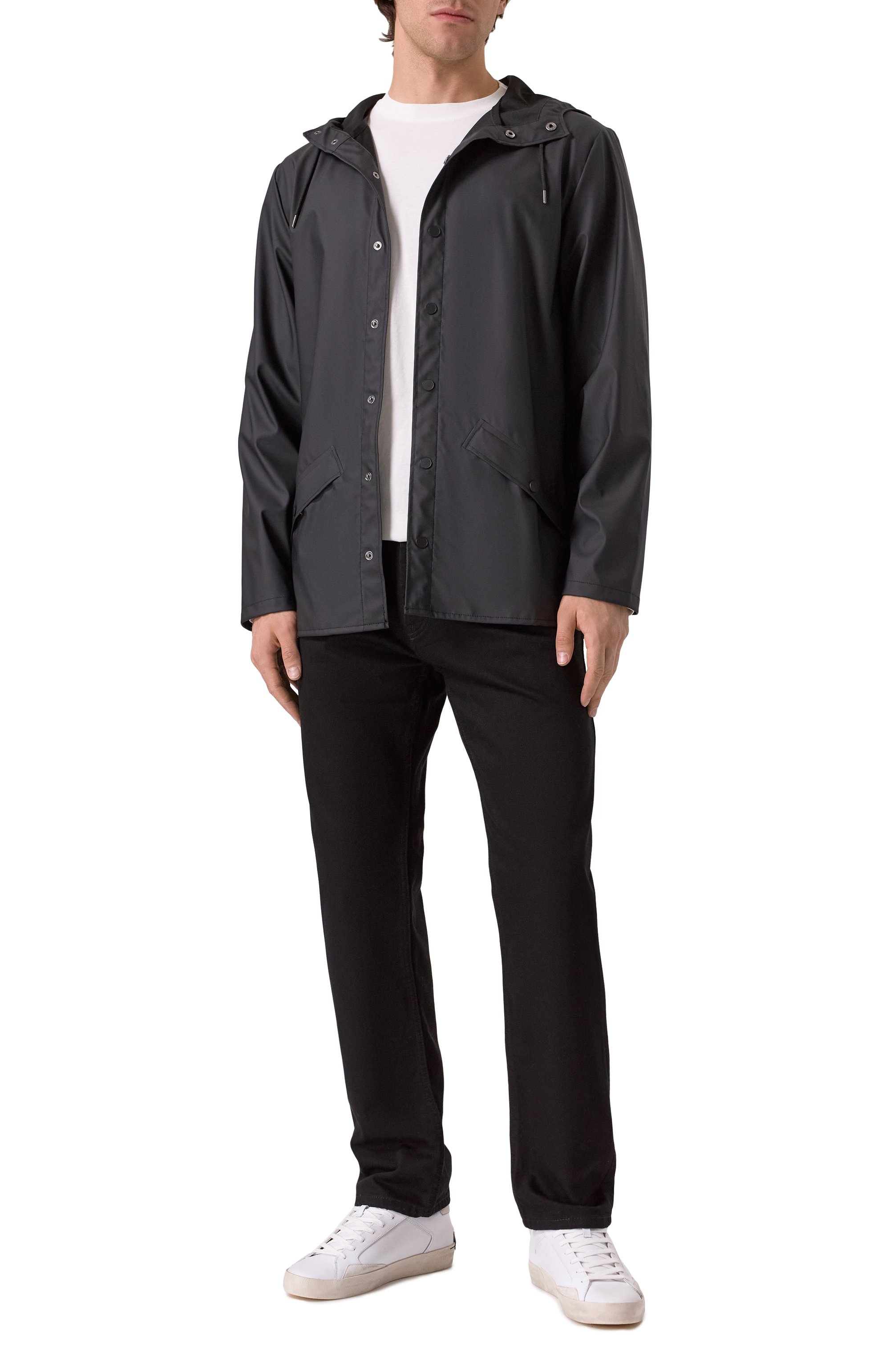 Плащ RAINS черного цвета по цене 11950 руб., арт. RA12010, фото 2 Плащ RAINS, арт. RA12010, фото 2