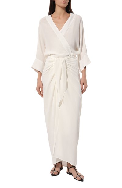 Платье из вискозы HAIGHT. молочного цвета по цене 54350 руб., арт. 03080013, фото 3 Платье из вискозы HAIGHT., арт. 03080013, фото 3