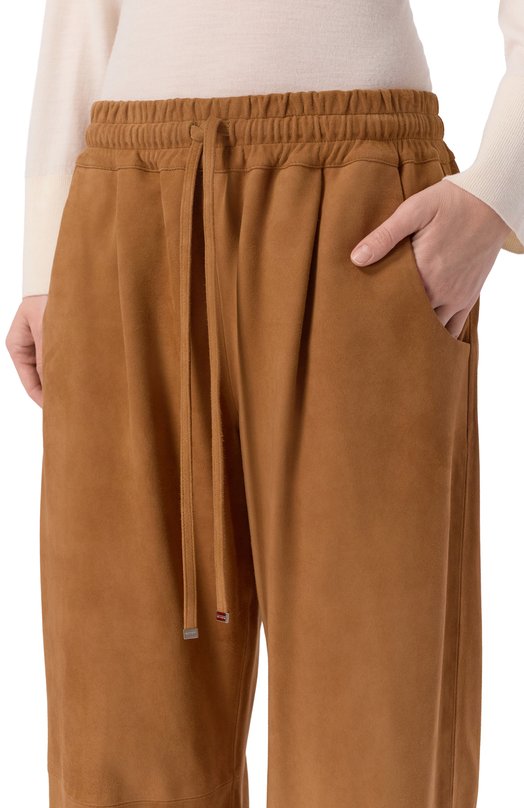 Замшевые брюки Kiton D59172K0918F10 Коричневый  D59172K0918F10 Фото 5