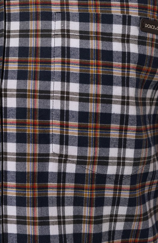 Хлопковая рубашка Dolce & Gabbana G5JZ9T/GI576 Разноцветный  G5JZ9T/GI576 Фото 5