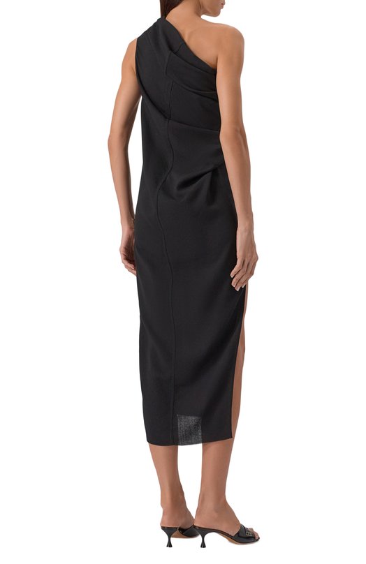 Шерстяное платье Rick Owens RP02E4541/WA Чёрный  RP02E4541/WA Фото 4