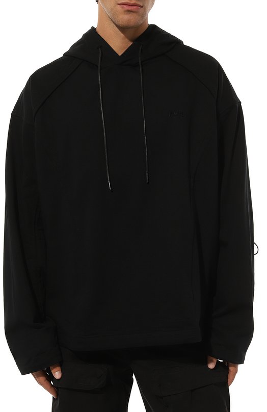 Хлопковое худи Juun.J JC4X41P53 Чёрный  JC4X41P53 Фото 3