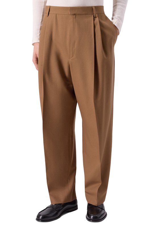 Шерстяные брюки Dries Van Noten 020998-2246-712 Бежевый  020998-2246-712 Фото 3