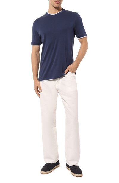 Футболка из хлопка и шелка BRUNELLO CUCINELLI, арт. MTS877427, фото 2