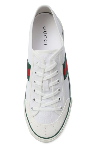 Текстильные кеды gucci tennis 1977 GUCCI белого цвета по цене 95650 руб., арт. 854436/FAFS4, фото 5 Текстильные кеды gucci tennis 1977 GUCCI, арт. 854436/FAFS4, фото 5