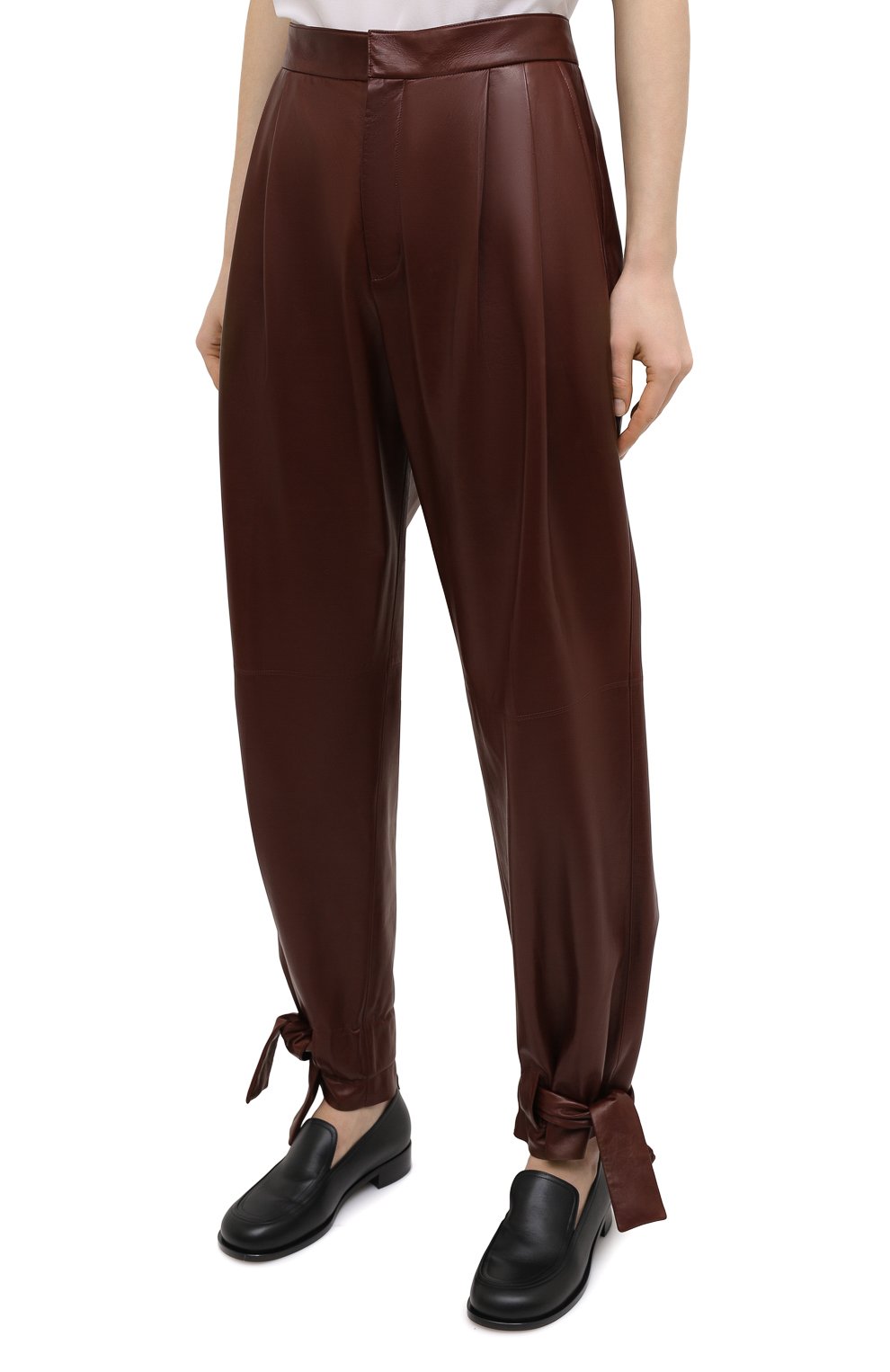 Кожаные брюки JIL SANDER, арт. JSWR653076-WRL01011, фото 3