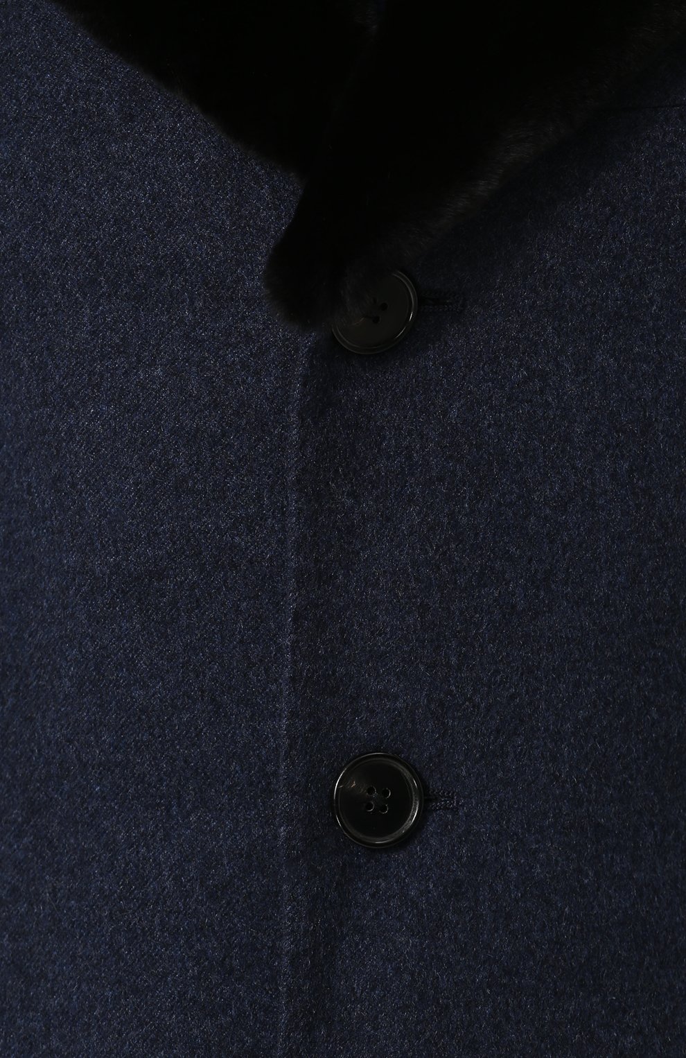 Однобортное кашемировое пальто с воротником из меха норки CORNELIANI, арт. 821403-8812638/00, фото 5