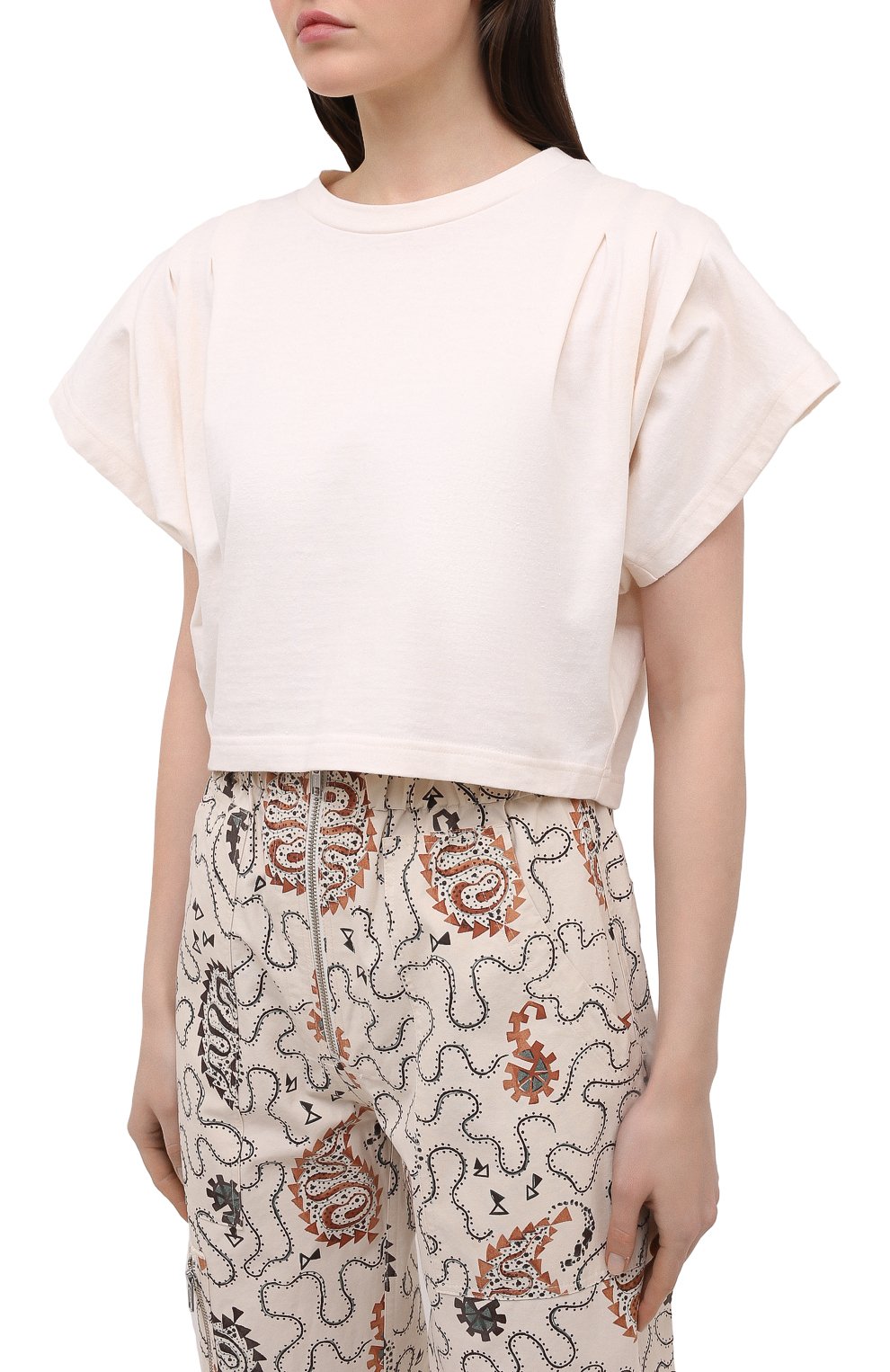 Хлопковая футболка ISABEL MARANT, арт. TS0779-21P027I/ZINALIA, фото 3