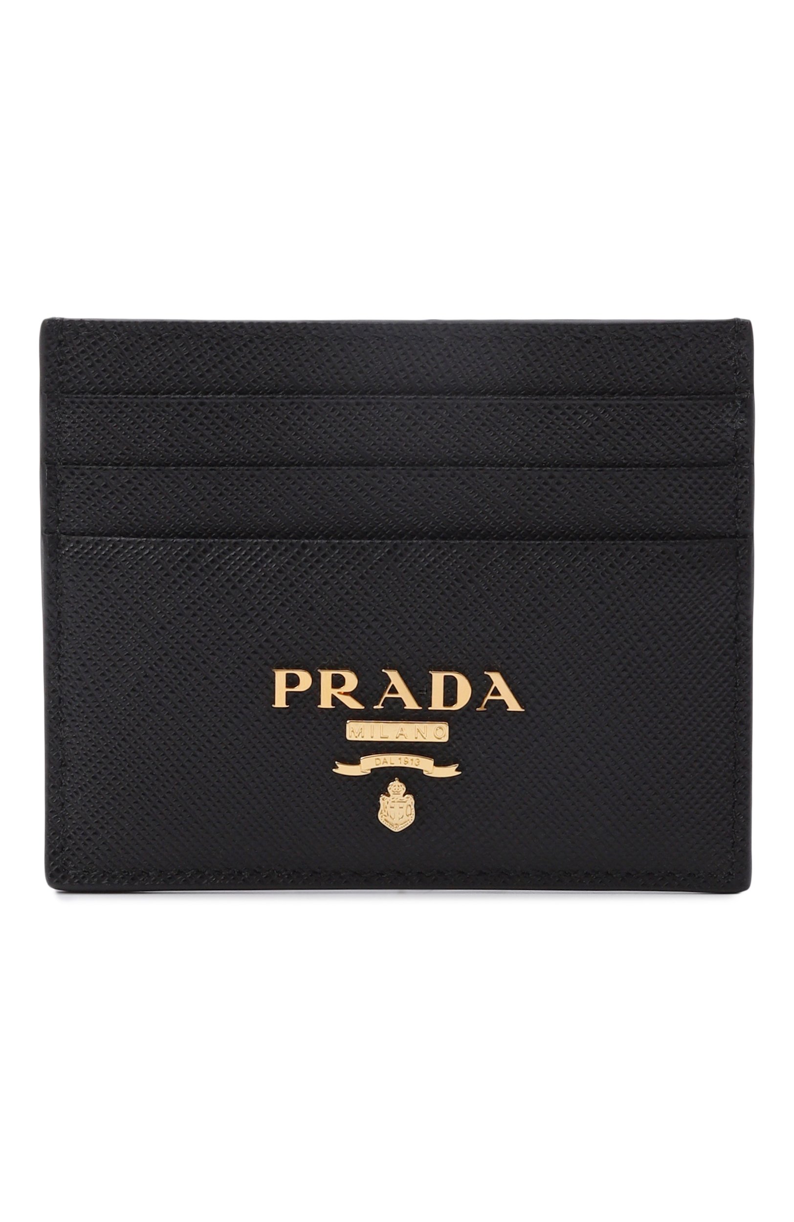 Кожаный футляр для кредитных карт PRADA черного цвета по цене 49950 руб., арт. 1MC025/QWA, фото 1 Кожаный футляр для кредитных карт PRADA, арт. 1MC025/QWA, фото 1
