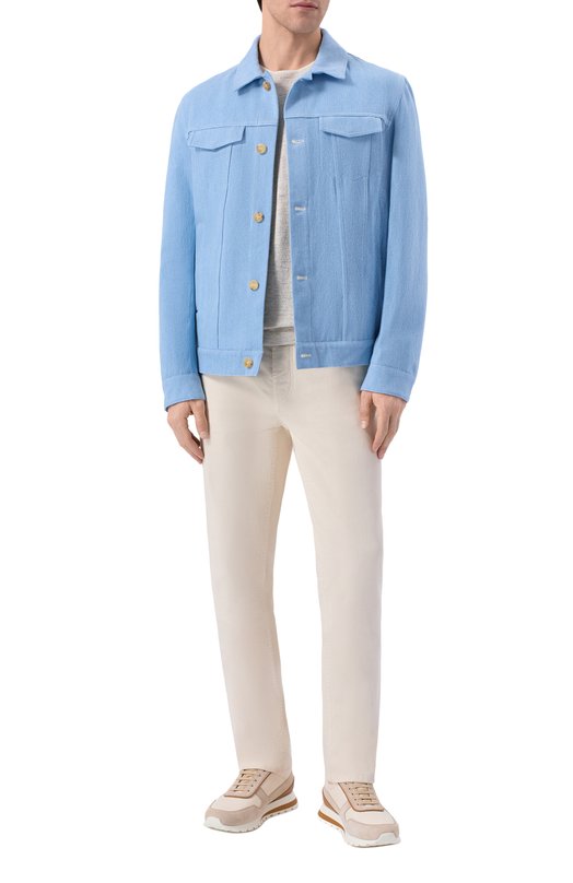 Льняной джемпер Kiton UMK0981 Серый  UMK0981 Фото 2