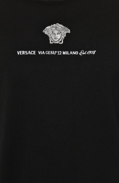 Хлопковая футболка VERSACE, арт. 1015738/1A11054, фото 5