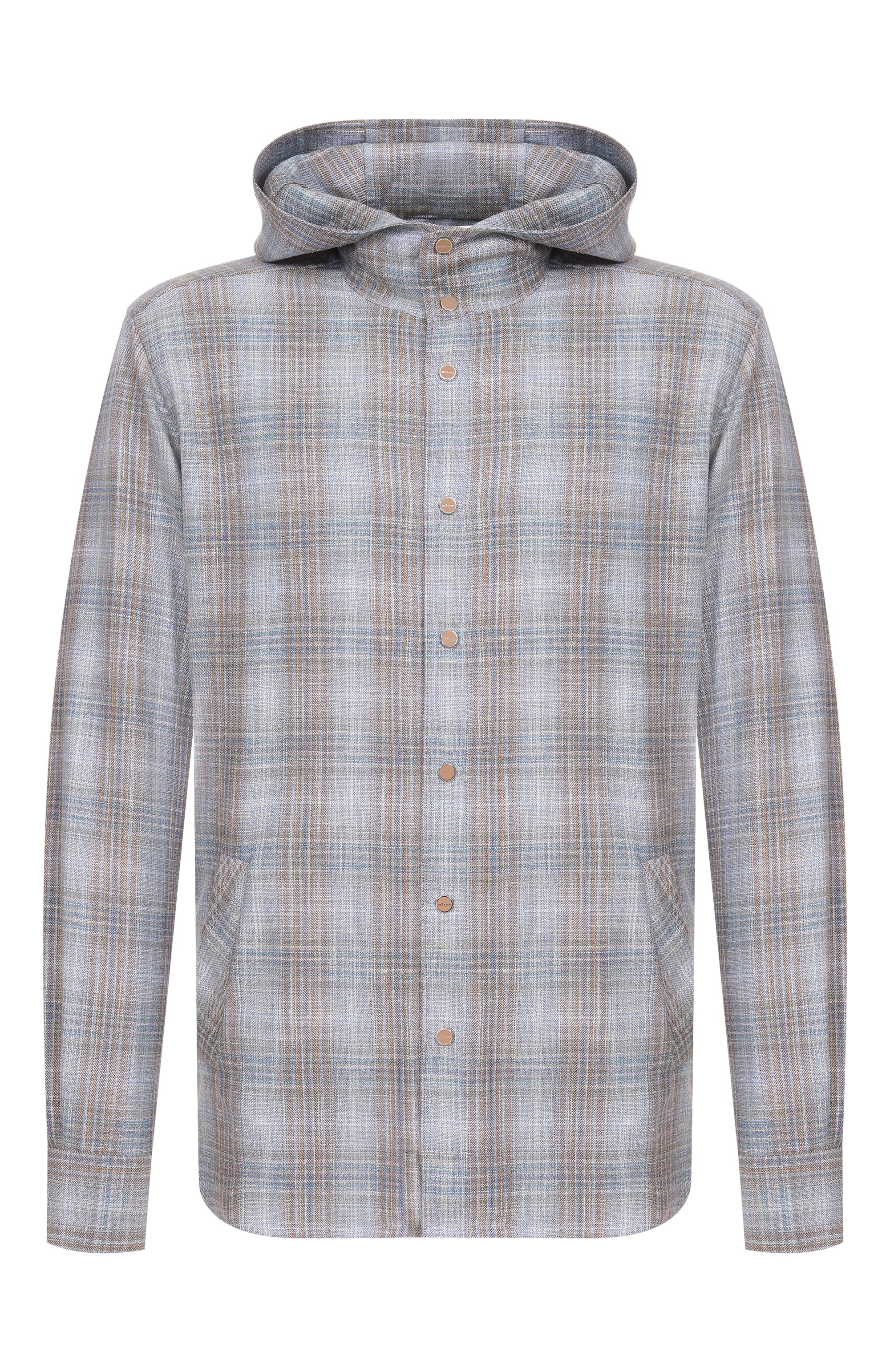 Рубашка из шерсти и шелка KITON, арт. UMCMARK0628G10, фото 1