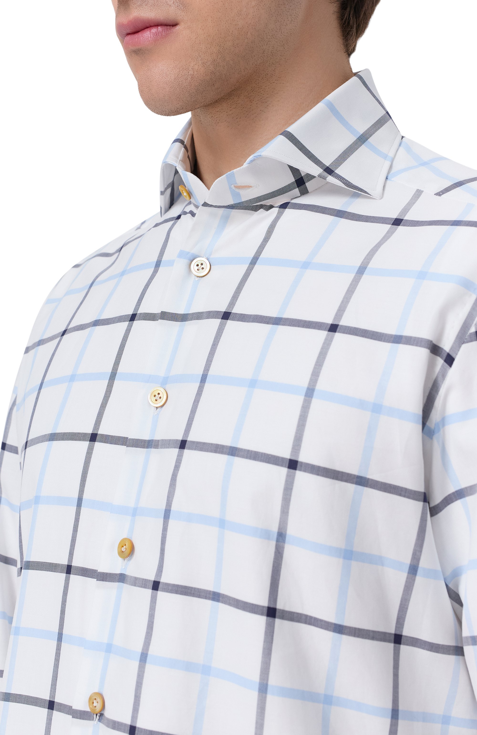 Хлопковая рубашка KITON, арт. UCCH09683, фото 5