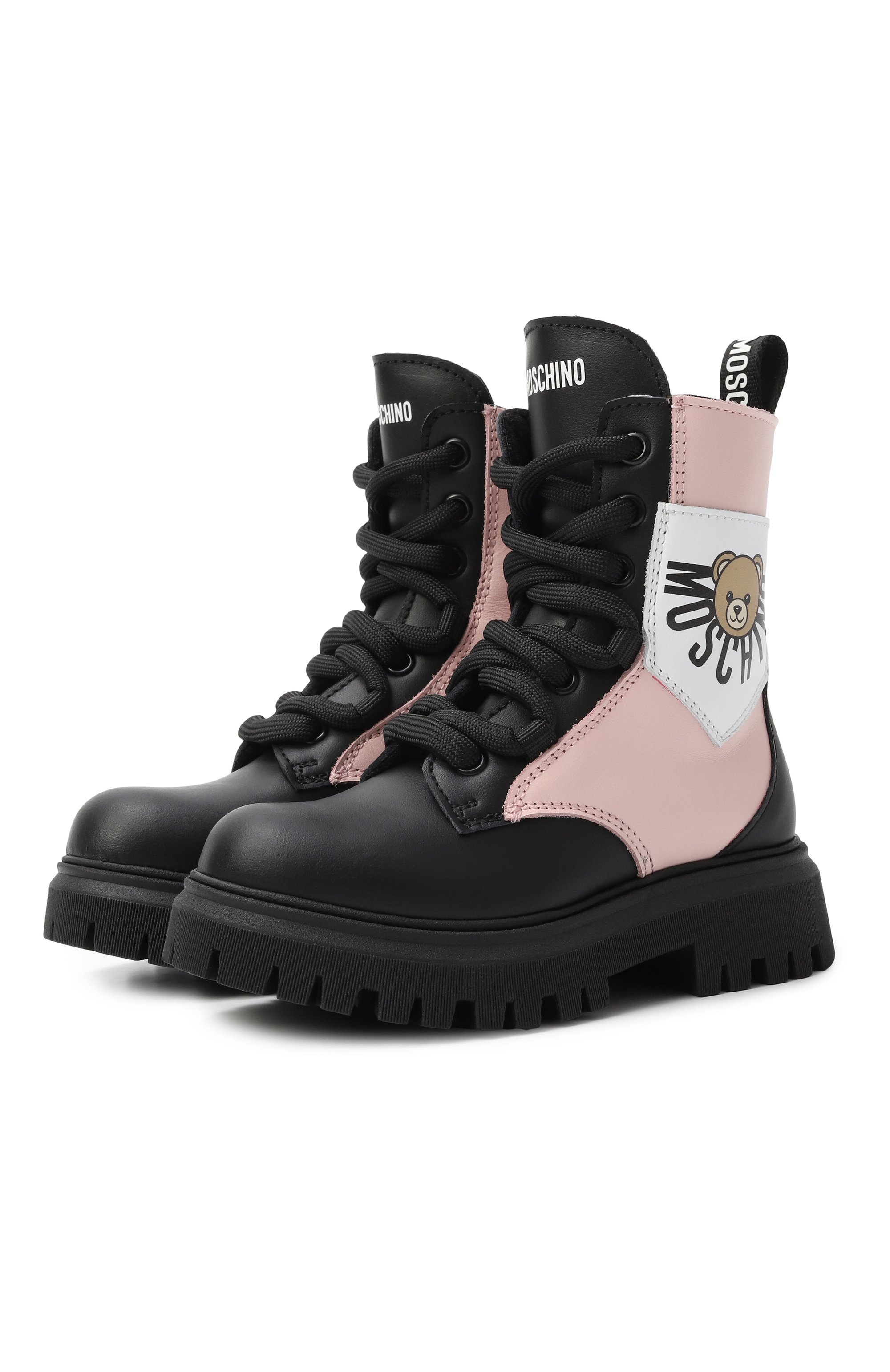 Кожаные ботинки MOSCHINO, арт. 81952/VAR4/24-27, фото 1